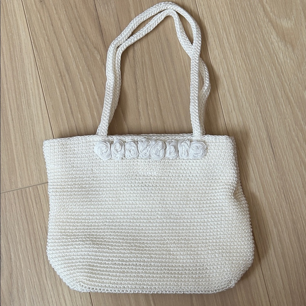 🔥$7 add on🔥 The Sak Ivory Woven Mini Tote Bag